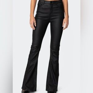 Edikted leather flare pants
